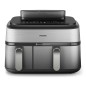 Philips 5000 Series NA555 Airfryer Dual Basket Airfryer 2750W Sølv Philips 5000 Series NA555 Airfryer Dual Basket Airfryer 2750W Sølv